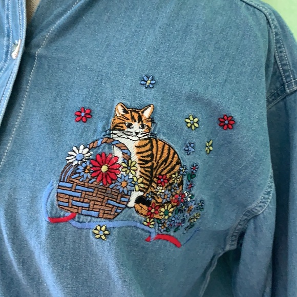 Women’s long sleeve cat lovers shirt. 100% cotton - Picture 2 of 4